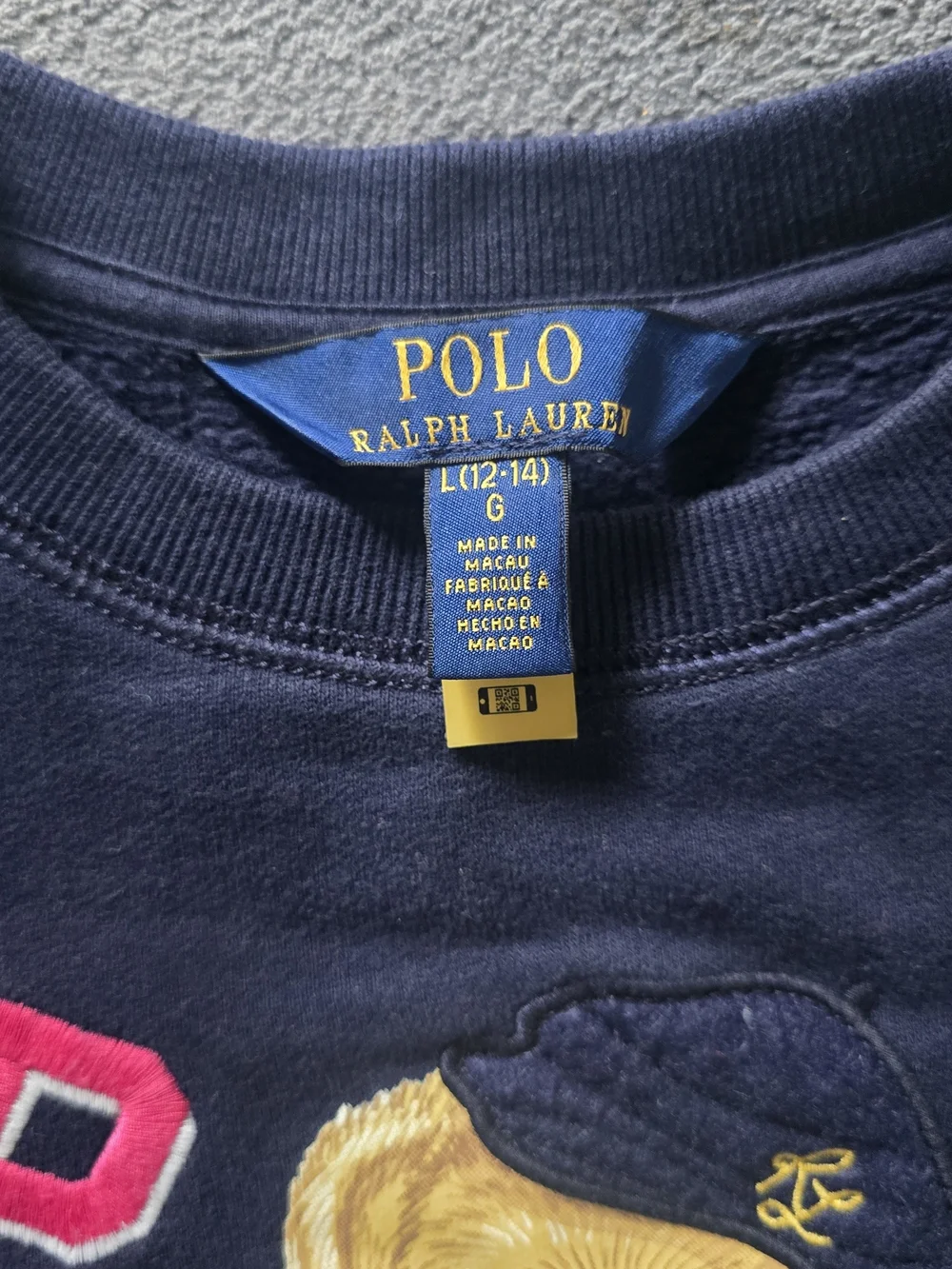 Ralph Lauren Polo Bear Navy Graphic Sweatshirt